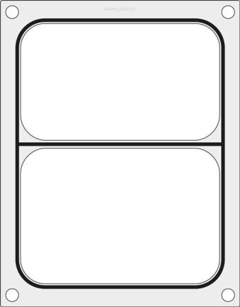 Matryca do zgrzewarki MANUPACK 190  na tackę dwudzielną 227x178 mm