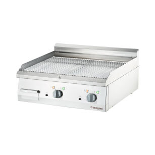 Płyta grillowa elektryczna, chromowana, ryflowana, P 8.1 kW, U 400 V 9737200