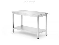 Stół centralny z półką Budget Line – skręcany 1200x600x(H)850