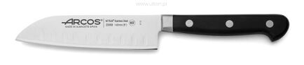 Nóż Santoku ze szlifem kulowym, seria ÓPERA, Arcos, czarny, (L)262mm